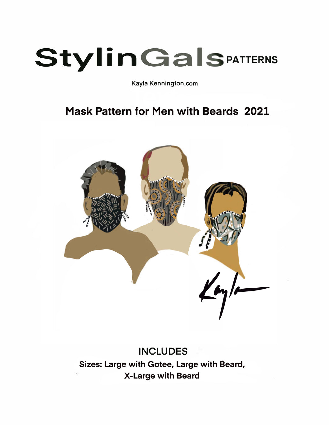 Masks pattern for men with Beards